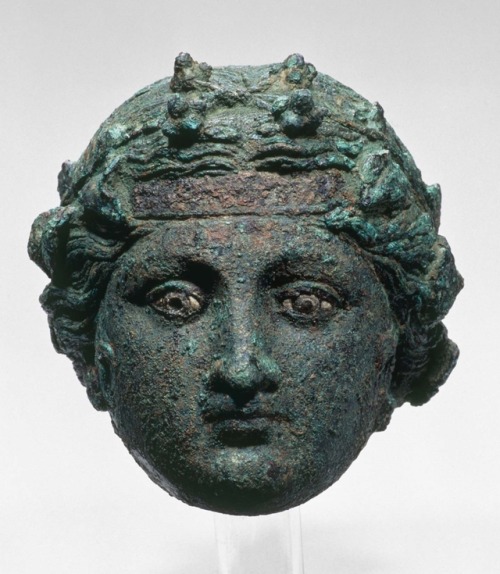 theancientwayoflife:~ Head of a statue of Dionysos.Culture: GreekPeriod: Late HellenisticDate: 150-5
