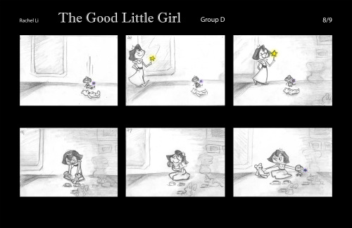 Final story idea developed from the poem “The Good Little Girl”.