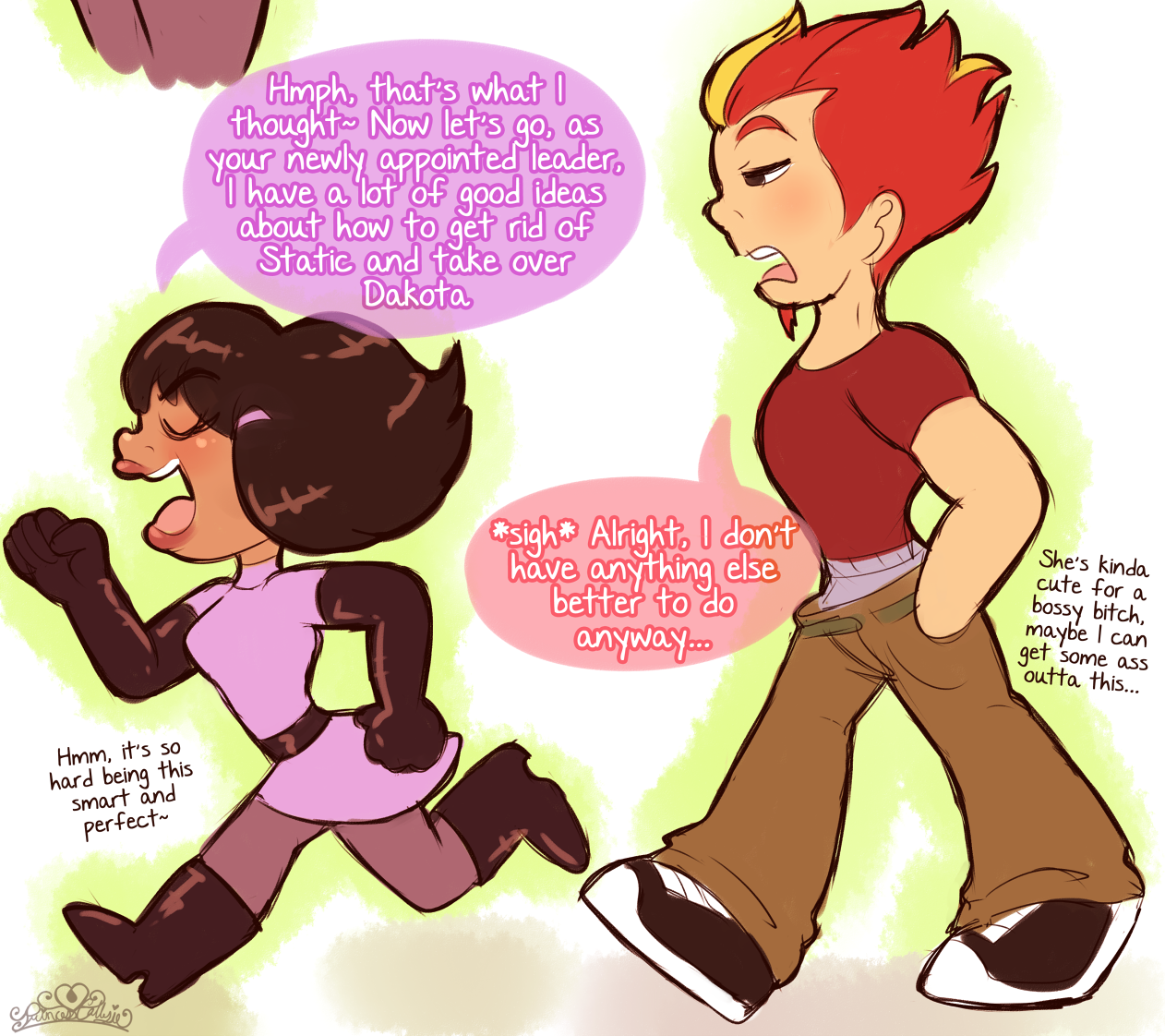 princesscallyie:    Here’s a cute lil bonus comic to my latest pic. Hotstreak