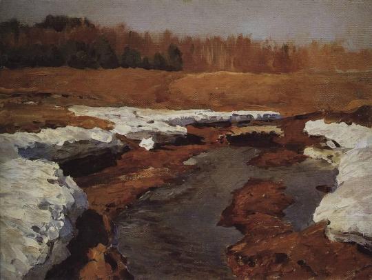 Springtime. The Last Snow., 1895, Isaac Levitan Medium: oil,canvas ...