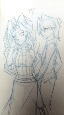 xivatsprutzel:I missed drawing my sweet yugioh otp  I reaaally want my pen back so I can paint all these stuff