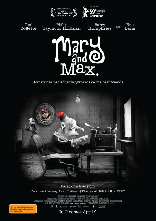 Mary and Max, (2009) directed by Adam Elliot Australia 