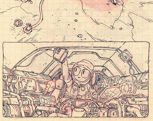 Same Space Stuffs Again.When I Have Freetime, I Can Only Draw Theses 2 Guys And Spaceships.