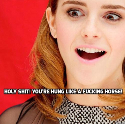 confessionsofasizequeen:  “Holy shit! You’re hung like a fucking horse!!!”