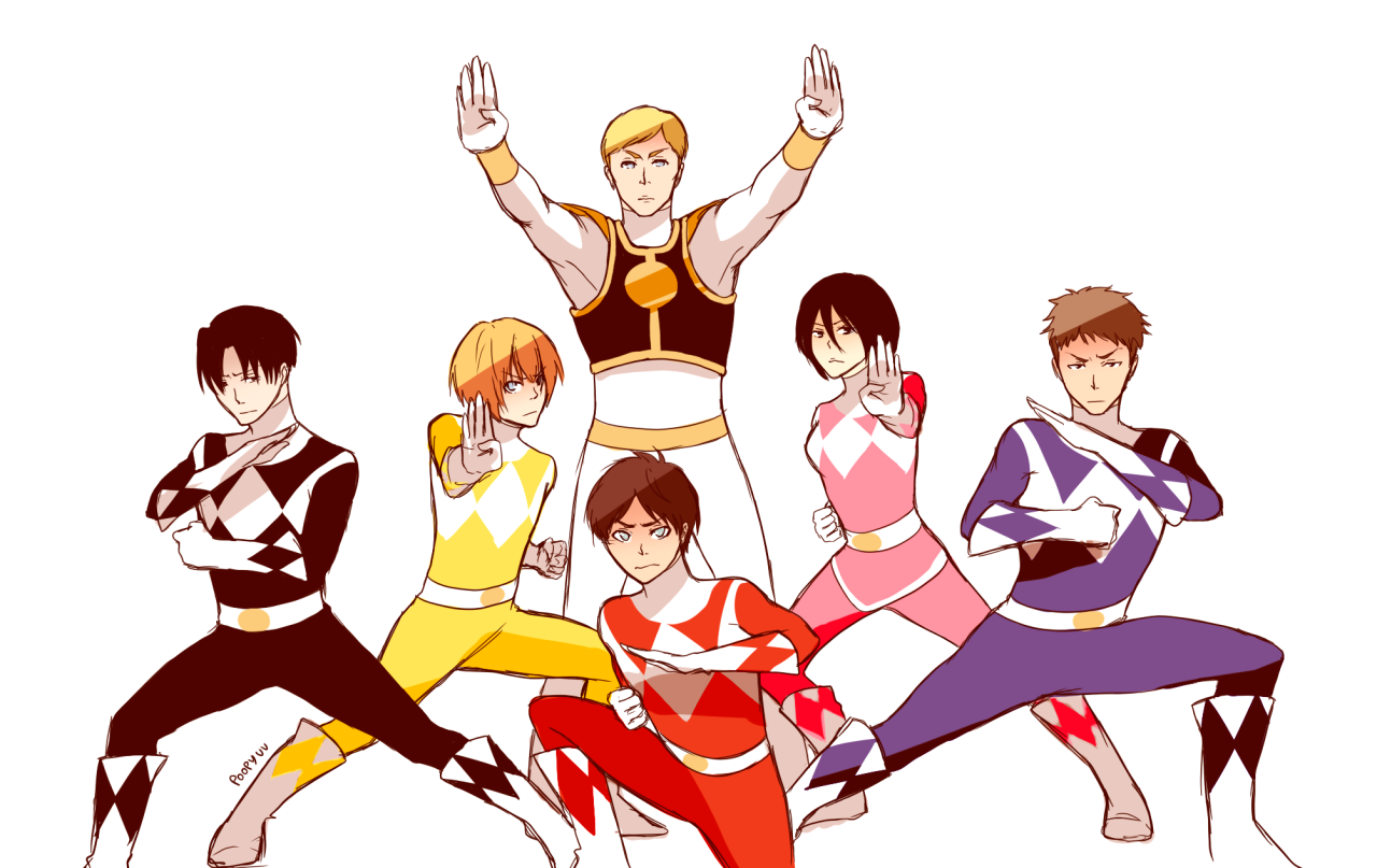 poopyuu:  Shingeki no Kyojin Actor!AU~AS POWER RANGEEEEEERS! IT’S MORPHIN TIME!