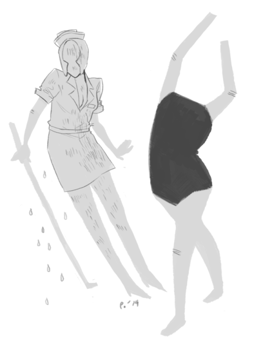 Various older drawings circa 2014-2015 from my favorite video game series silent hill. 