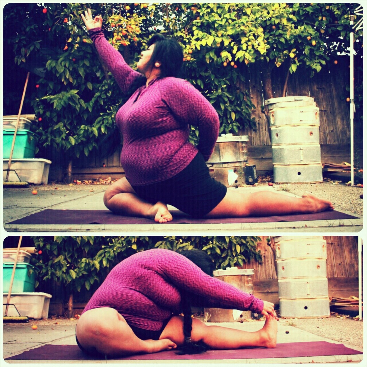 big-gal-yoga:  My first instgram yoga challenge Day 1 and 2 of Happy New Yoga challenge