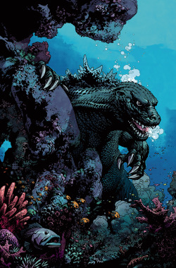 ryallsfiles:  Godzilla #1 cover by Zach Howard,