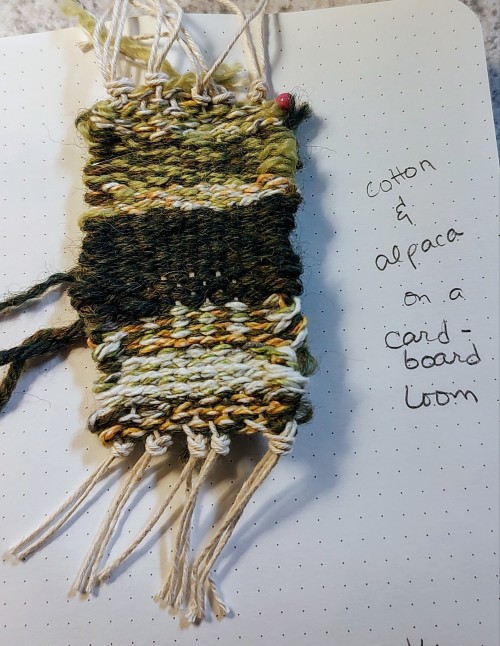 Playing With Weft Bundling And Color Variations. Little Cardboard Looms Are Great For Working Up Samples