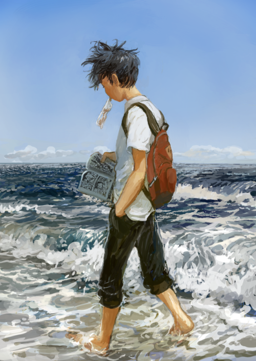 manuhamu: 海へ来た