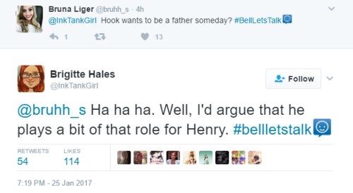 swan-jones-hero: Brigitte Hales tweets on CS, Emma and Hook  x x x x x x x x x x x x x