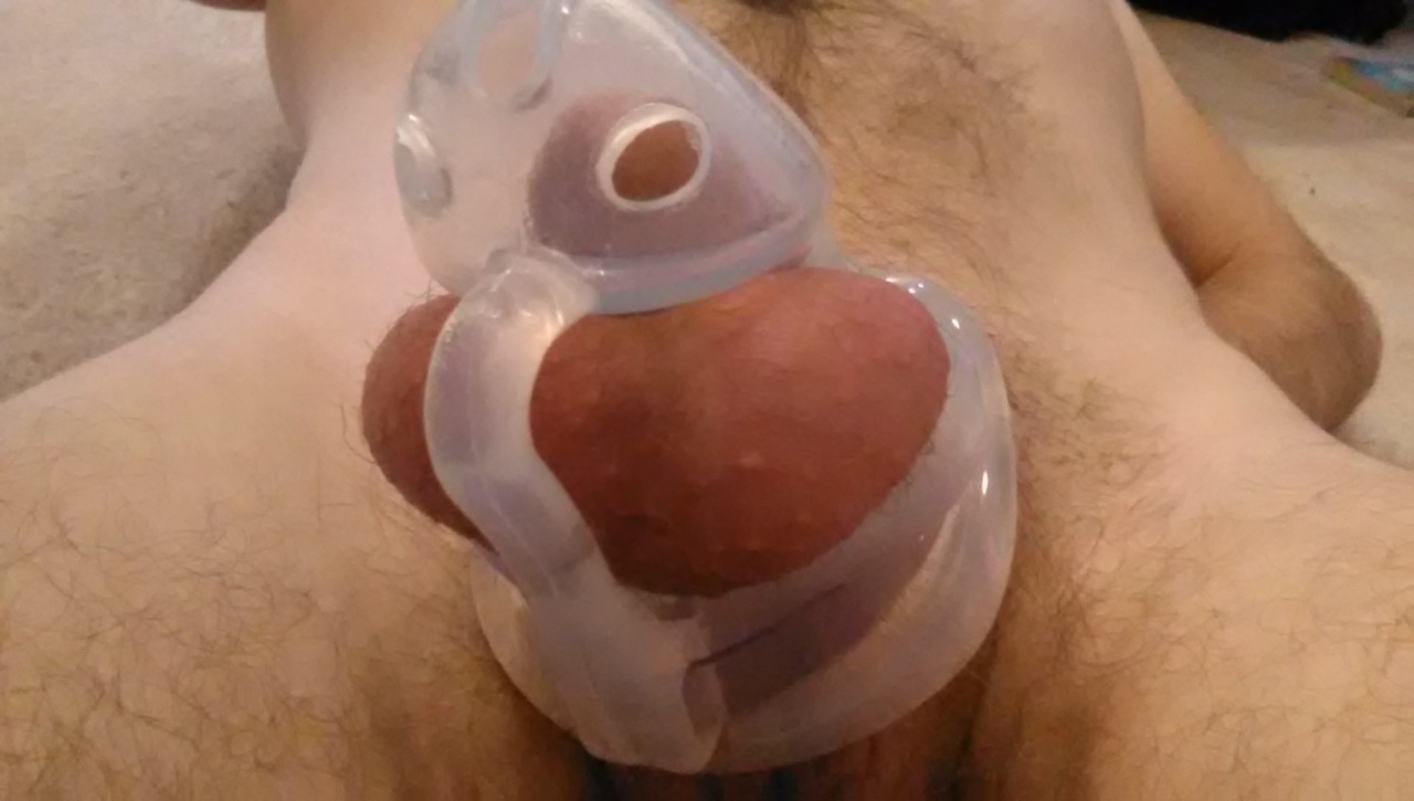 mastershumanproperty:  Master has finally taken this slave’s dick from it completely.