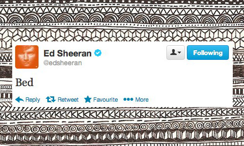 ammericanaexotica:  Ed Sheeran & twitter               