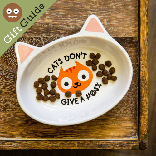 #GiftGuide: CAT DISH from Big Mouth, Inc.! High quality ceramic, hand wash only. Your cat will not b