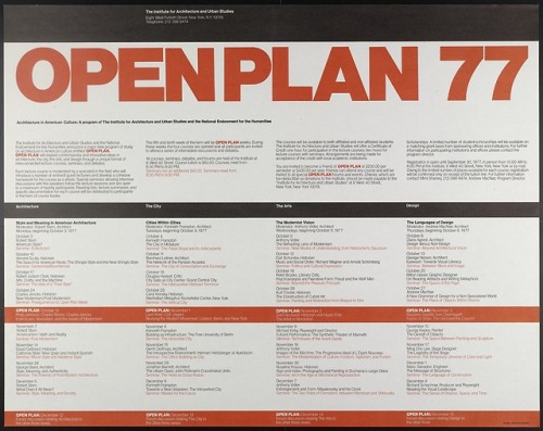 typo-graphic-work: Massimo Vignelli | Lella Vignelli | Open Plan 77 | 1977