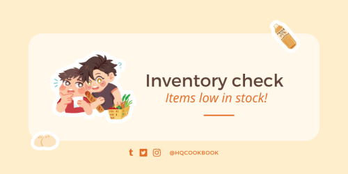  INVENTORY STOCK UPDATEHere’s a quick update on our current inventory! Items are running low i