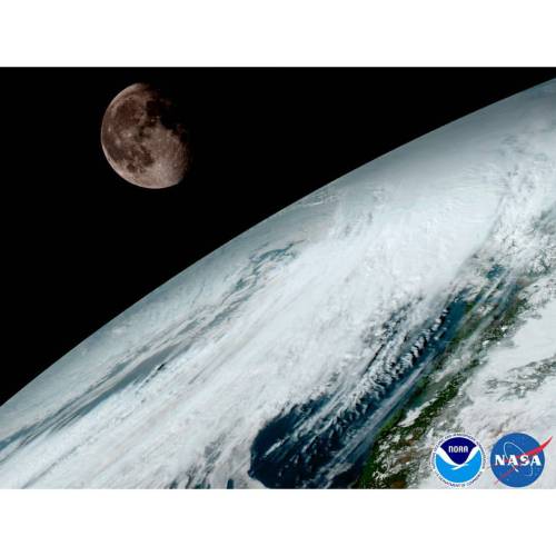 Porn photo GOES-16: Moon over Planet Earth #nasa #apod