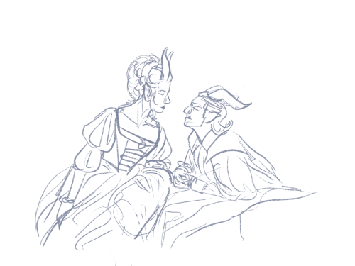 a bunch of old sketches while watching the musketeers, related to my Queen and Consort idea. I loved