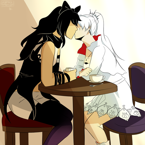 houndtails:  “Coffee?” “Tea.”A Monochrome before I fly over for RTX. &lt;3