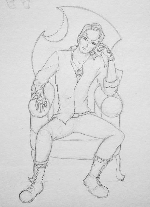 Older Sketch Of Dude On Throne