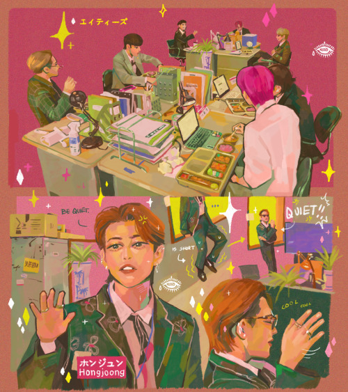 ATEEZ holdings in 80′s vibe! 