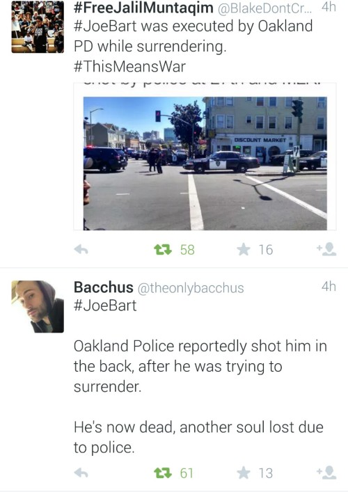 shevathegun:UPDATE: OAKLAND, CA. 10:20 PM LOCAL TIME. PROTESTERS STORM THE STREETS OF OAKLAND IN AN 