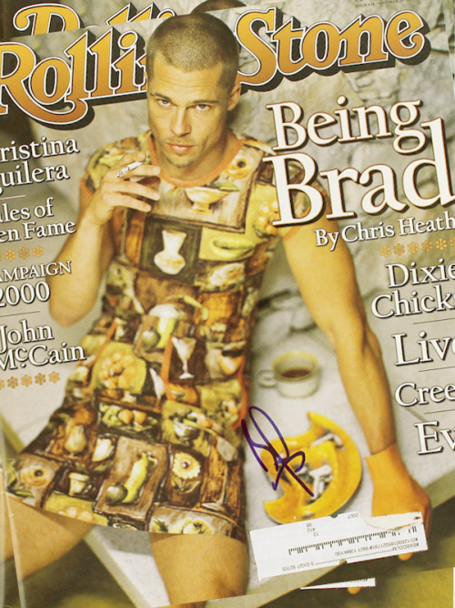  Brad Pitt in Rolling Stone, 1999Don’t know what’s going on, but still totally okay wi