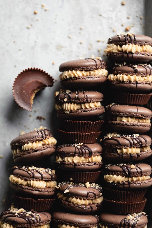 foodffs: Chocolate Peanut Butter MacaronsFollow for recipesIs this how you roll?