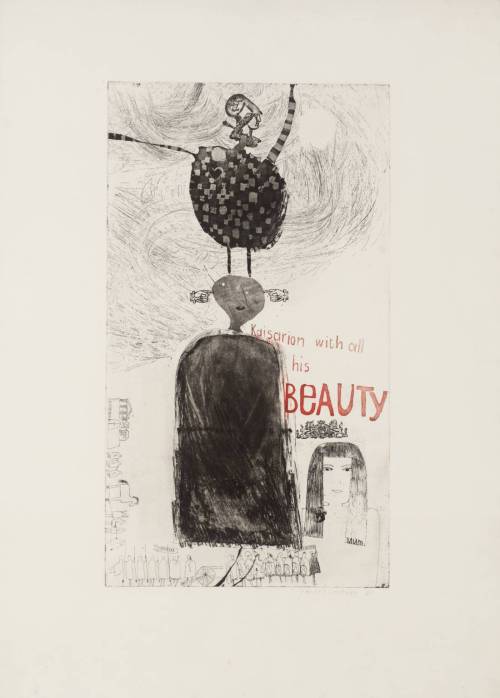 David Hockney / Kaisarion and all his beauty (from a poem of C.P.Cavafy) The source for this print i