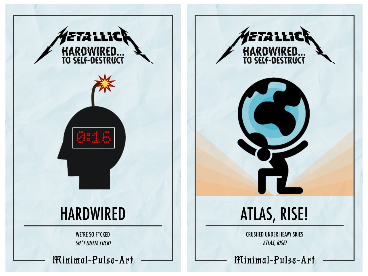 Médiator Metallica - Design: Hardwired to self-destruct