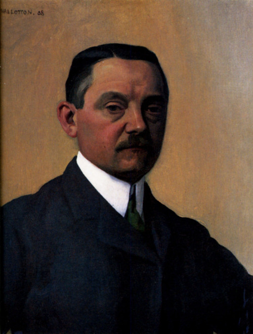 My portrait, 1908, Felix VallottonMedium: oil,canvas