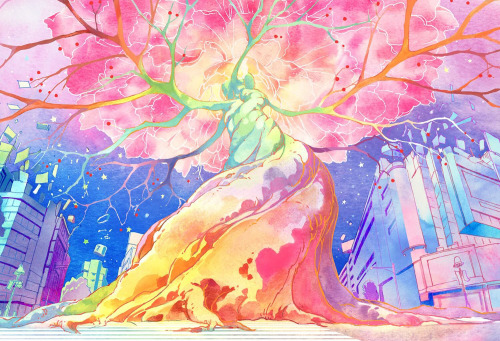 kaeveeoh:  Background art from Hibiki Yoshizaki & Daoko’s GIRL 