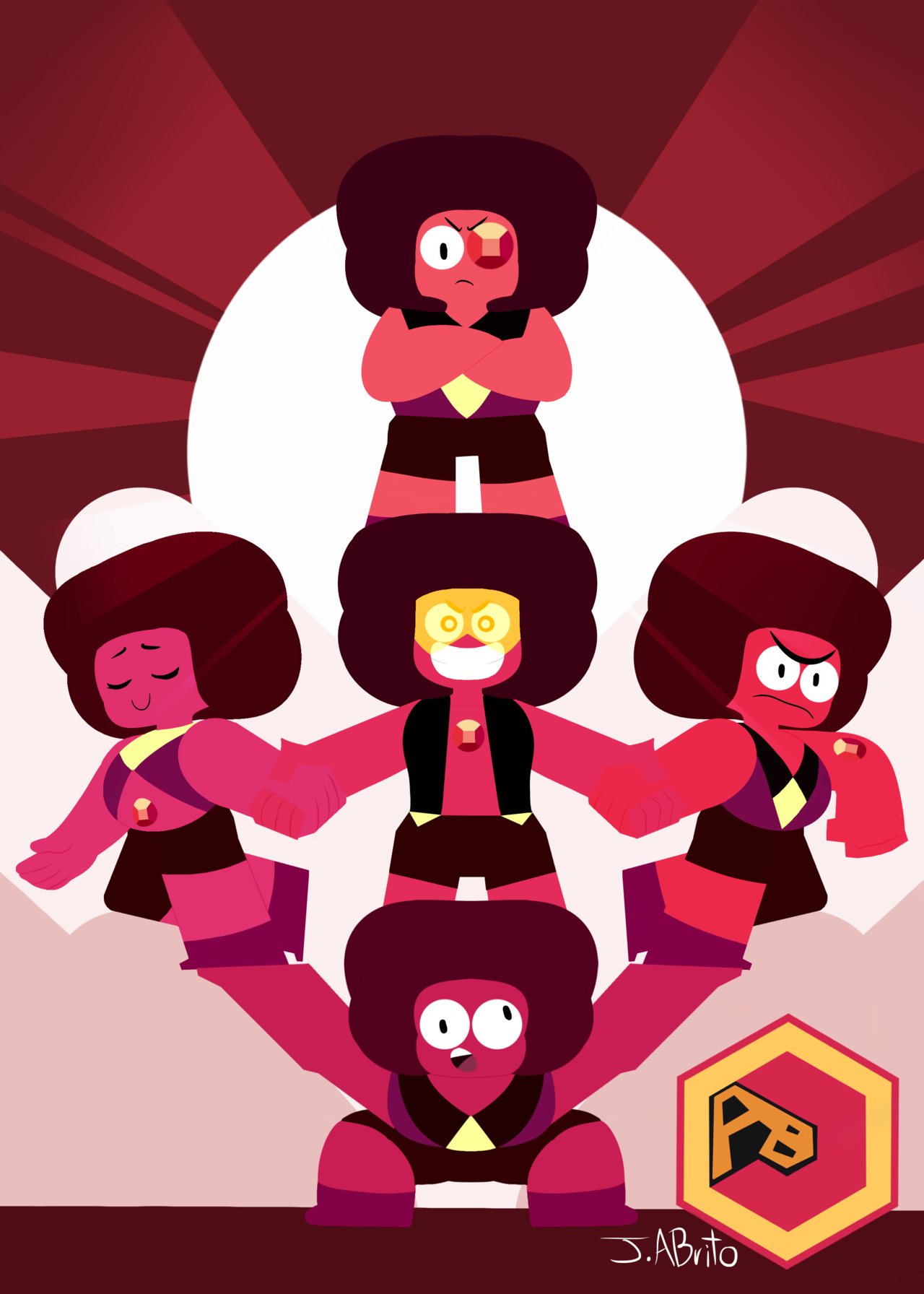 art-by-joseph-brito: The Ruby Squad! Aww! I love this style and the different personalities