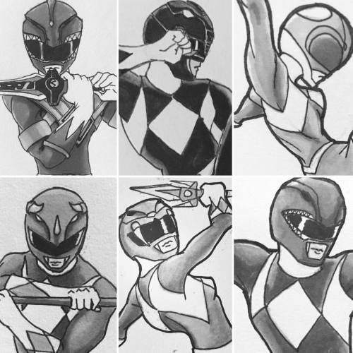 It’s morphin’ time! #inktober #mmpr #gogo #powerrangers #originalrangers (at Pittsburg,P