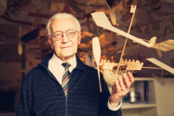 brain-food:  Luigi Prina, 83 years old, has been an architect for more than 50 years. He has been interested in aircraft modelling since a very young age. via National Traveller 