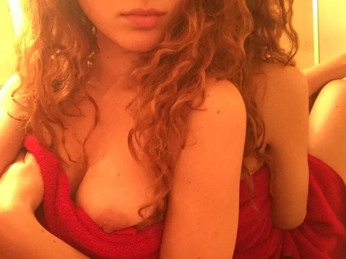 little-naughty-redhead: My headed pic and a tease. Sorry guys I am a huge tease hihi