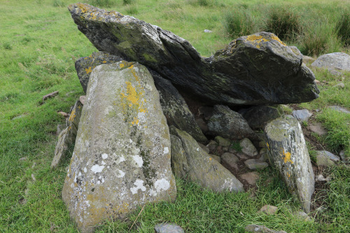 Caer-Dyni Neolithic Burial Chamber, Criccieth, North Wales, 2.7.16. Small and isolated chamber with 