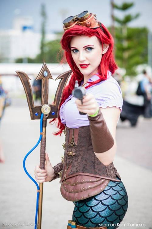 cosplayadoration:  Steampunk Ariel. / Model: Facebook- The Artful Dodger.