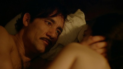 cinelander:  Clive Owen & Eve Hewson  The Knick (1x08) - Working Late a Lot 