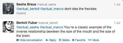 snktwitter:  Best of Bertolt being sassy.