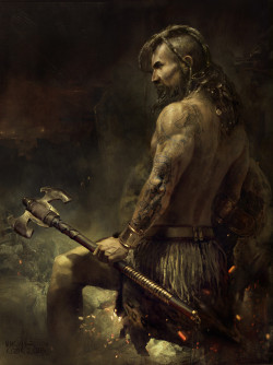 quarkmaster:   The Mycenaean warrior. The Mycenaean warrior. A piece for the cover “The bronze anger” ,Michał Gołkowski “Factory of words”   Mariusz Kozik   