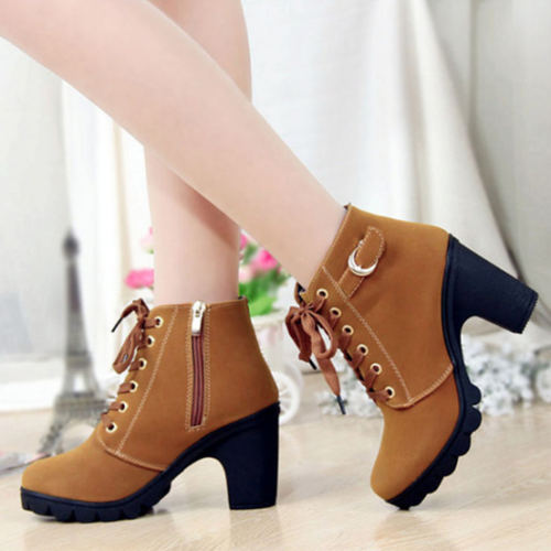 happilyjovialbasement:Pu Lace Up Knight Boots Discount code: 20off1829
