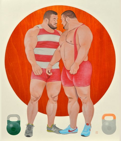 bigboimarc:  gaymanga:  Beautiful acrylic on plywood and digital paintings by Cauro