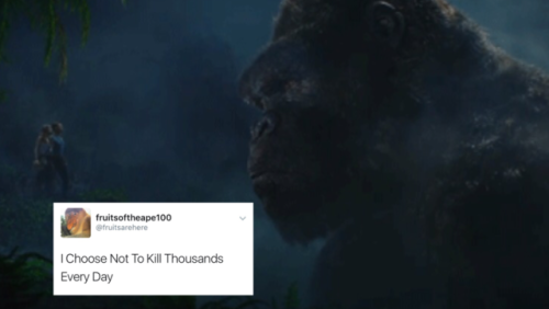 faemothra:Kong (Kong: Skull Island, 2017) + fruitsoftheape100 tweets