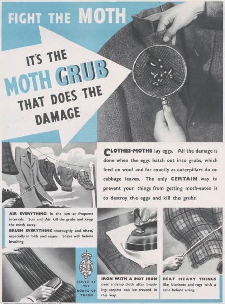 A poster issued by the Board of Trade as part of the Make Do and Mend campaign during WW2.