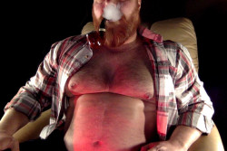 bearcubromp:Smokey Pipe. Beard. Thick, hairy