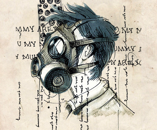 nowrunalong:  Doctor Who Fest: day 12  ↳ prompt: favourite parallel // the empty child & the poison sky // quick pen & marker doodle”are you my mummy?”  