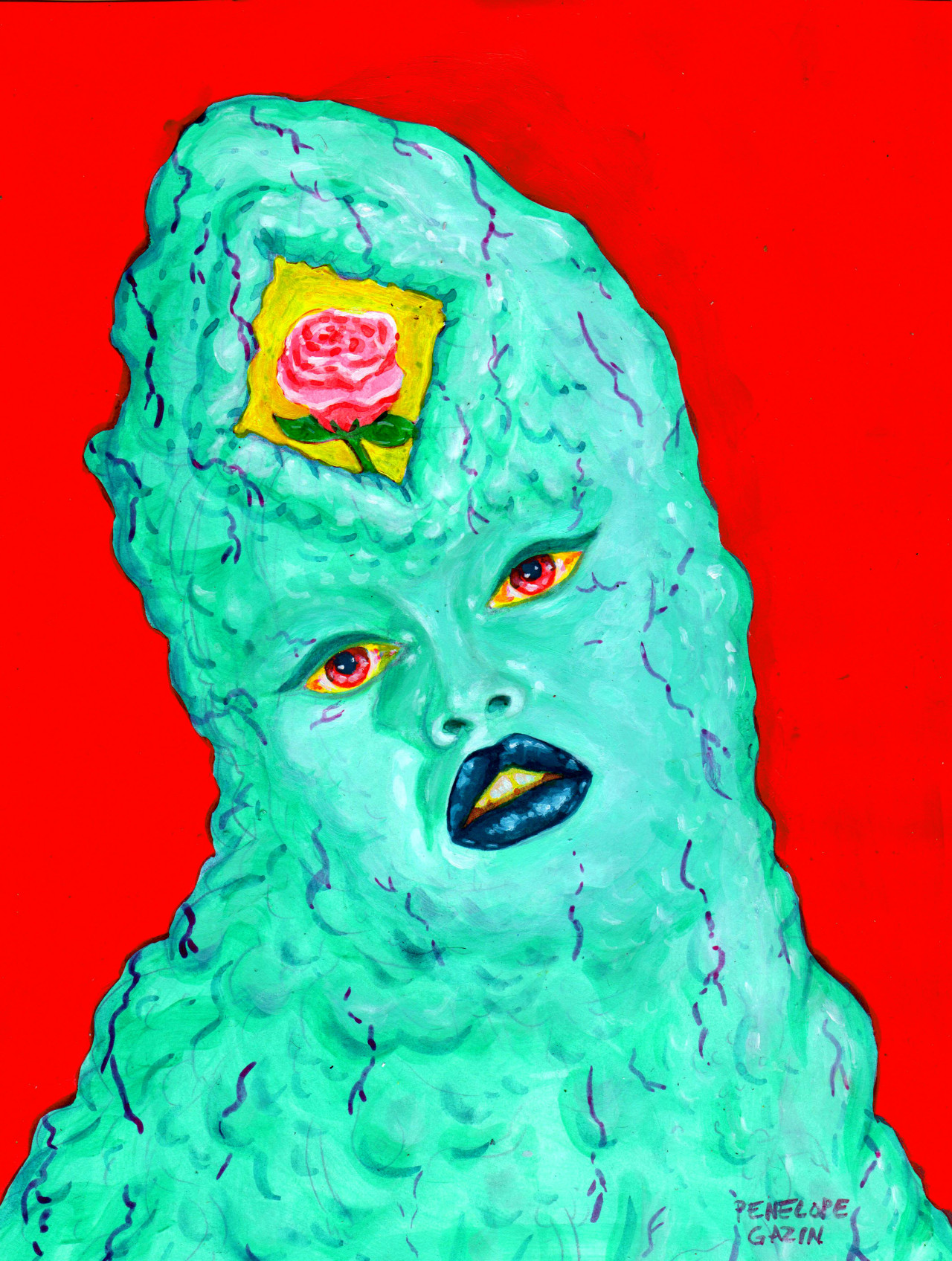 penelopegazin:  “Always a Lady” Acrylic on paper by Penelope Gazin 