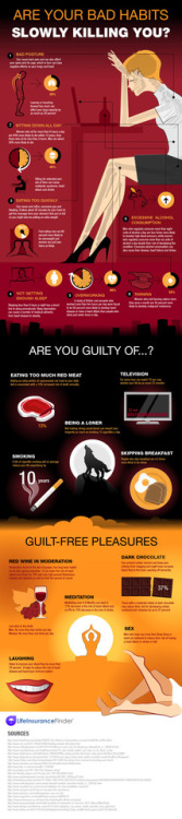 ahealthblog:Are Your Bad Habits Slowly Killing You Infographic ➡ www.ahealthblog.com/type-2-d