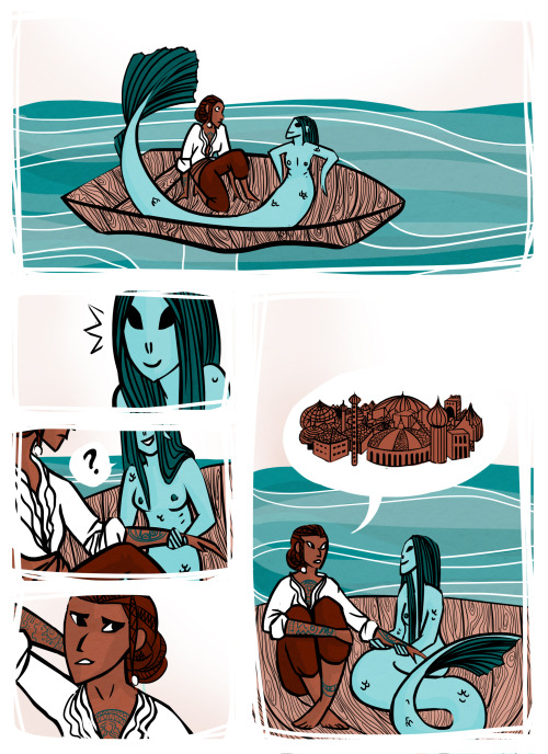 charminglyantiquated:a little love story about mermaids and tattoos(all my comics are here!)